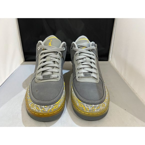 Jordan AJF 3 Flint Grey Varsity Maize -  323626-071 Men's size 7.5 - Picture 3 of 8